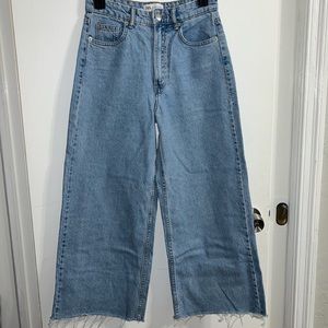 ZARA High Wasted Wide Leg Jeans
